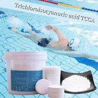 90% TCCA 200g 錠剤顆粒粉末水処理消毒藻類および菌類の除去に使用されます