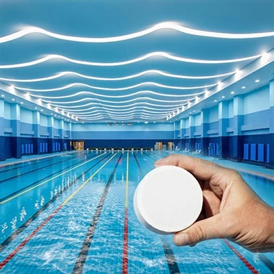 きれいな水が入った高速発泡 90% TCCA スイミング プール